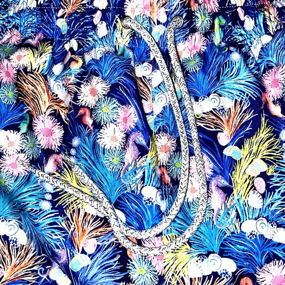 Michael's Blue Coral Swim Trunks Mens Size XL 6” Inseam Mesh Lined - Picture 2 of 7